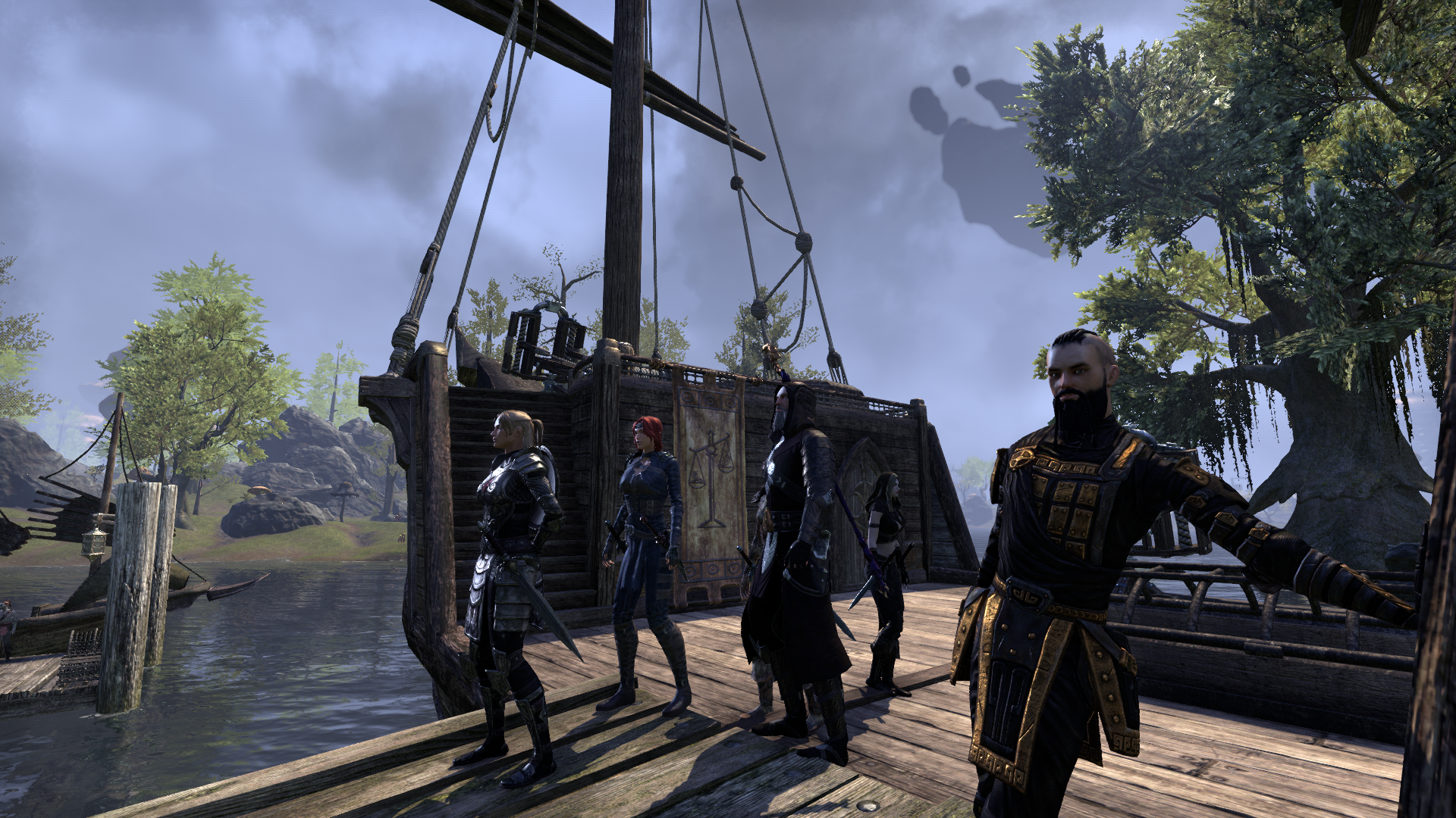 Screenshot d'un groupe d'aventuriers dans le jeu The Elder Scrolls Online
