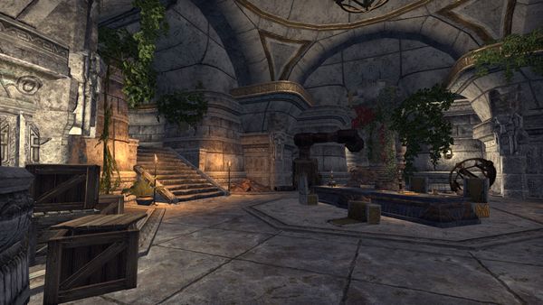 Screenshot de ruines Dwemer dans le jeu The Elder Scrolls Online